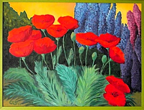 Klatschmohn und Rittersporn 2014